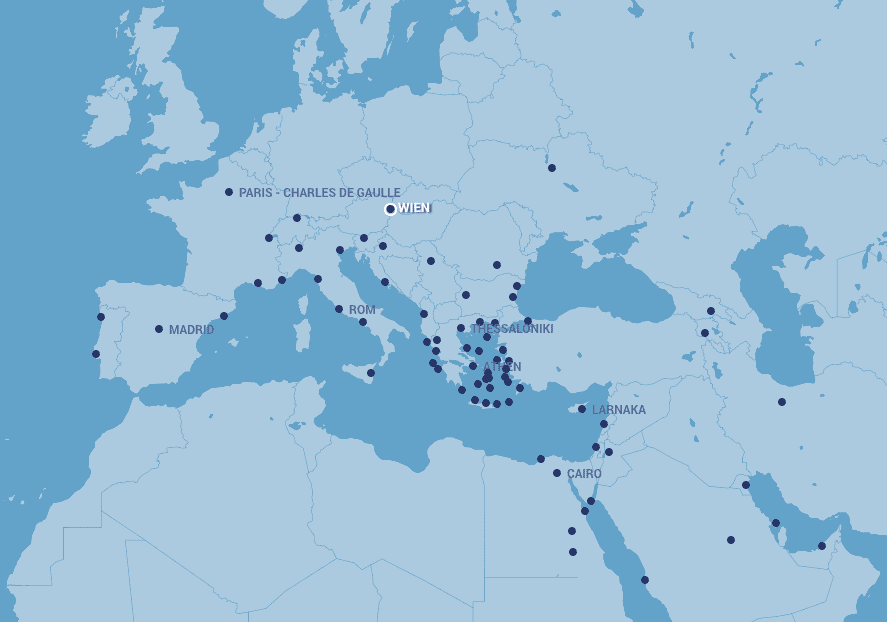 Aegean Airlines Streckennetz