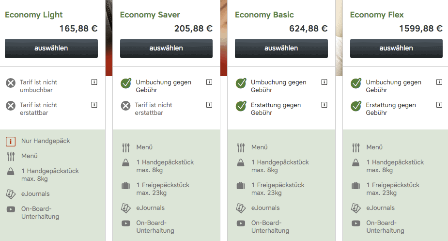 tarife austrian