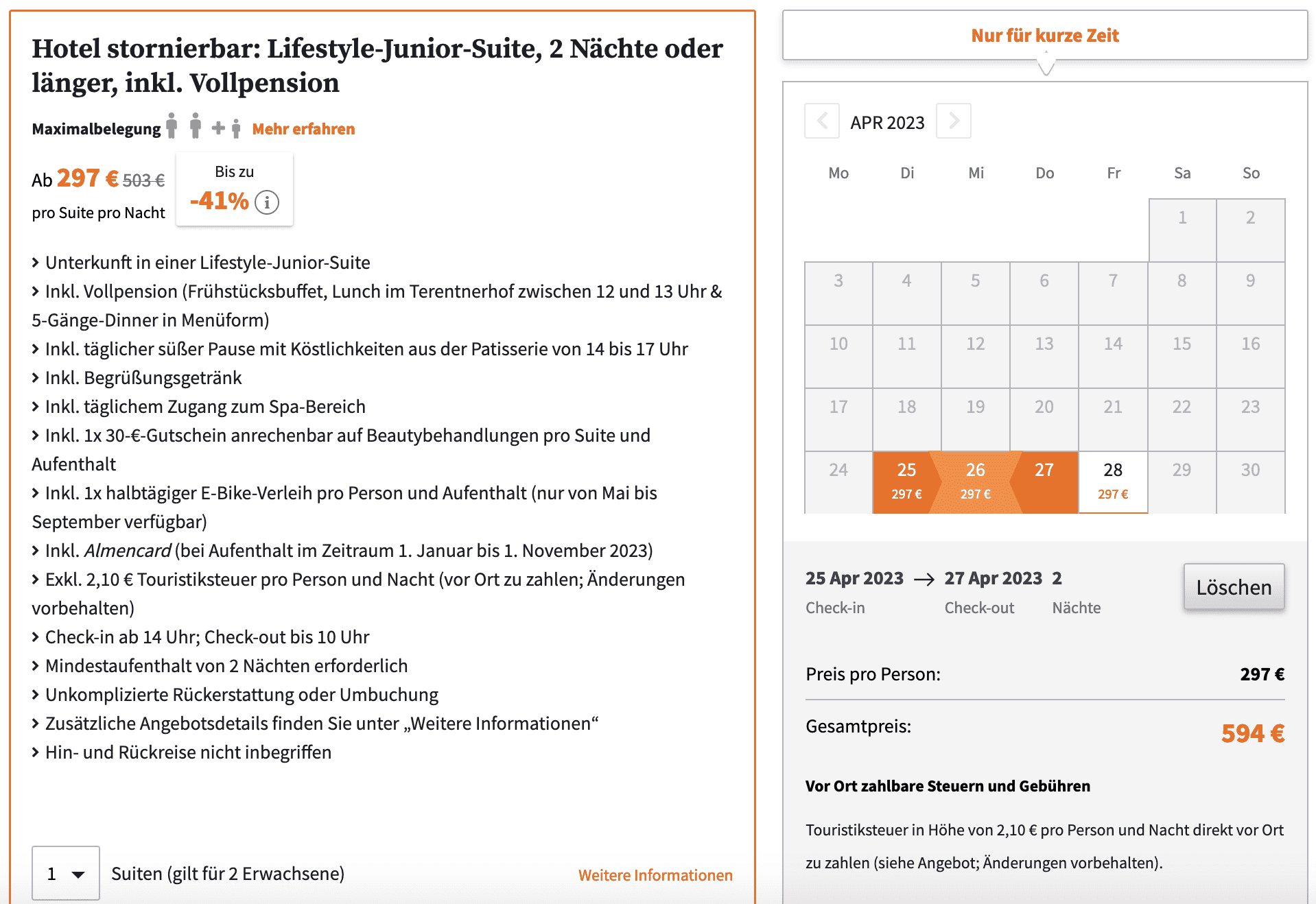 Terentnerhof Angebot