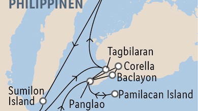 Philippinen Rundreise Route