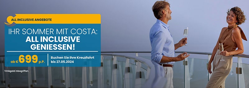 Costa Kreuzfahrten All Inclusive Angebot